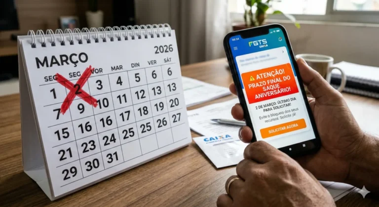 Um calendário de mesa marcando o mês de março com um grande X