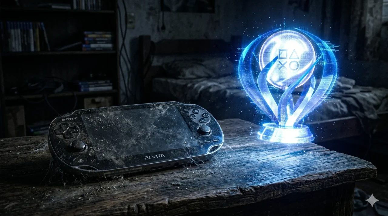 console-portatil-psp-vita-antigo-poeira-taca-platina-brilhante-misterio