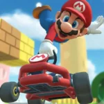 mario-dirigindo-o-kart-e-quase-caindo