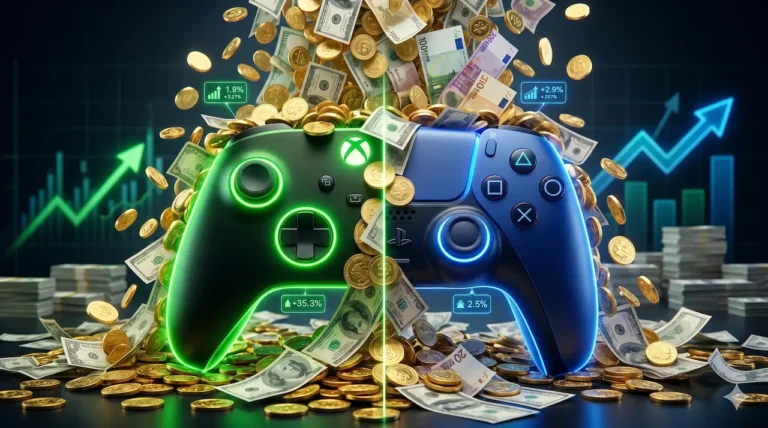 controle-xbox-verde-playstation-azul-moedas-ouro-dinheiro-lucro-1200px