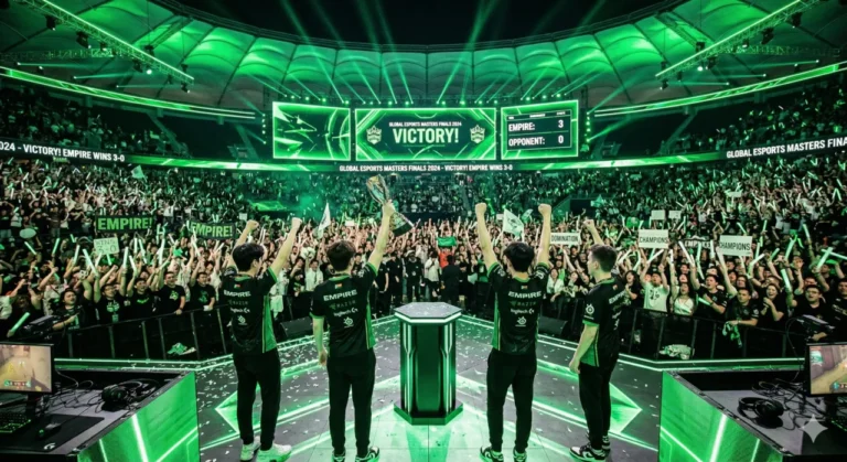 jogadores-comemorando-palco-arena-luzes-neon-vitoria-esports